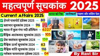 महत्वपूर्ण सूचकांक 2025 | Important Index 2025 Current Affairs | Mahatvpurn Suchkank 2025 | SSC RPF