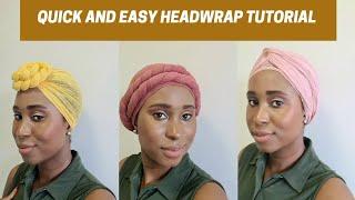 3 easy African hair styles | African headwrap tutorial