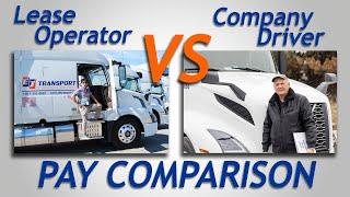 COMPANY TRUCK DRIVERS OR lease operator, pay comparison. OWNER OPERATOR VS COMPANY DRIVER. Paystubs