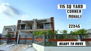 115 Sq Yard (22x45) | Double Storey 3 Bedroom | Modern Villa with interior in #MOHALI