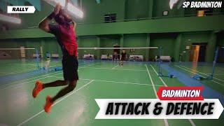 Badminton Half Court Attack & Cross Defence | part- 1 | SP BADMINTON