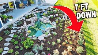 Transforming A Sloped Yard Into A Natural Pond Paradise!