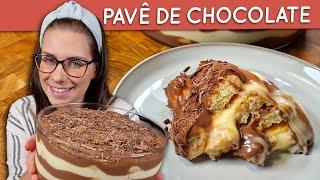 Pavê de chocolate perfeito, lindo e delicioso! Pavê casadinho ou dois amores