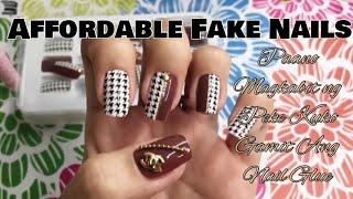 AFFORDABLE FAKE NAILS | Paano Magkabit Ng Peke Kuko Gamit Ang Nail Glue | For Beginner