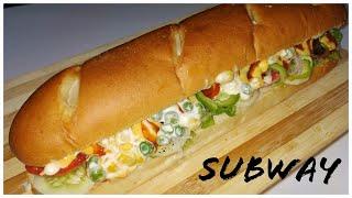 Veg Subway Recipe | Corn and Peas Subway Sandwich | Foodscape