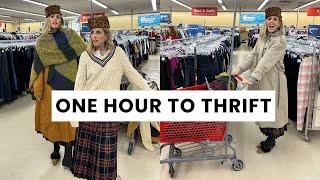 ONE HOUR TO THRIFT/ TRYING ON EVERYTHING I THRIFTED