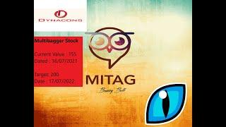 Dynacons | Target : 200 by 17/07/2022 | Long term Multibagger stocks