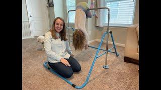 Expandable Gymnastics Bar for Kids- REVIEW- Excellent way to help kids burn some energy off at home!