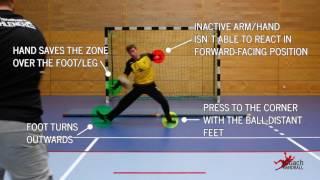 Handball Goalkeeper Training - How to hold lower corner shots II