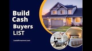 How To Build A Cash Buyer List | Real Estate Wholesaling