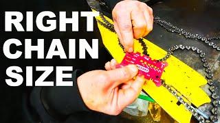 HOW TO GET THE CORRECT CHAINSAW CHAIN for your CHAINSAW!