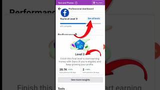 Facebook You're at Level 1 2 3! |fb Monetization New Update | Facebook Level Up #shorts #fbshorts