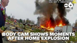 Body cam captures moments after Ohio home explodes