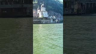 Danube river cruise boat trip Romania Decebalus rock sculpture #shorts