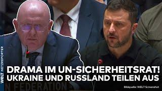 PUTINS KRIEG: Drama im UN-Sicherheitsrat! Schlagabtausch zwischen Selenskyj und Russland-Botschafter