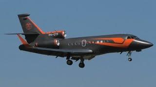 Max Verstappen's Falcon 900 Landing & Take Off Rotterdam Airport