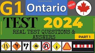 G1 test Ontario 2024 | g1 test Ontario | g1 Ontario driving test practice 2024 | G1 Practice Test