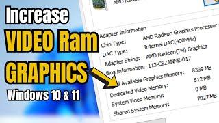 Increase VIDEO RAM GRAPHICS (Without any Software) | Increase Dedicated Video Memory