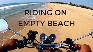 Riding Bike on beach For  First Time | We had the whole beach to ourselves | Neyveli | Nanjai Beach