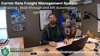 Carrier Rate Transportation Management Software Training and Overview For Easy Logistics Management