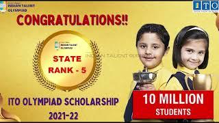 Olympiad Top Winner STATE TOPPER  RANK - 5 SRIVATSA JOSHI- HUBBALLI, KARNATAKA