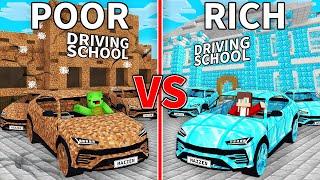 Mikey Poor vs JJ Rich Driving School in Minecraft (Maizen)