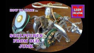 SCULPTING Using Small Junk Parts!!! - with Leon Hills - LEON CREATOR