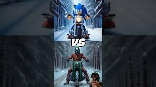 Sonic And Amy Rose Motorcycle Versus Joker, Harley Quinn, Pennywise.Epic Battle!!!