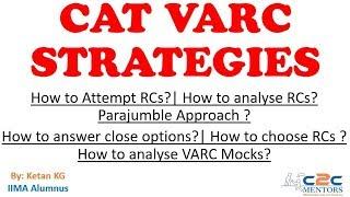 CAT 2019 VARC Strategies | Live Session