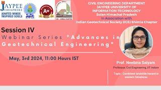 Webinar Series on ADVANCES IN GEOTECHNICAL ENGINEERING