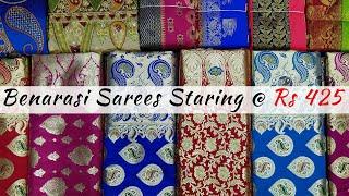 Banarasi Sarees Starting @ Rs 425 | Burra Bazar | Kolkata