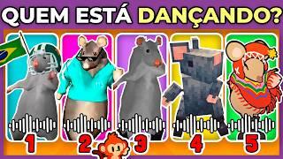 QUEM ESTÁ DANÇANDO |  RATO DANÇARINO  | SÓ 5% ACERTA TUDO #ratomilton #rato #quiz #macaquiz