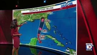 Tropical Storm Helene expected to strengthen into major hurricane