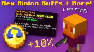 Minion "Free Will" = Buffs! Enchanted Clock! Skyblock 0.21.0 Item Roundup! (Hypixel Skyblock News!)