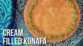 Egyptian Cream filled Konafa Recipe - Konafa Bel Creama