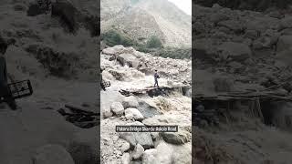 Landslide damage the bridge || tusanami || #natural #shortsfeed #explore #adventure #landslide