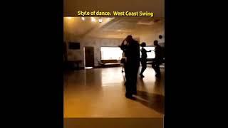 Jasmine S. Williams dancing west coast swing with Steven in Dallas Texas 2016