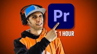 ADOBE PREMIERE PRO in 1 HOUR  | HOW TO EDIT youtube videos | EXERCISE with footage