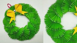 How to Make Paper Christmas Wreath for Christmas Decorations | Christmas Crafts