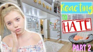 Reacting To Hate Comments on my ROOM TOUR! Part 2! | Sasha Morga