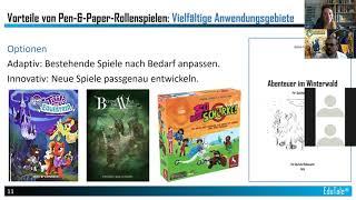 Kompetenzorientierter Einsatz von P&P-Rollenspiel, EducatorsDay, SPIEL.digital 2020, EduTale