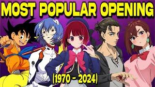 Most Popular Anime Opening of Each Year (1970 - 2024) 