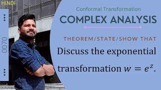 Discuss the exponential transformation 𝑤=𝑒ᶻ .