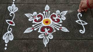 2 min Rangoli Designs 3x2 dots Easy & Small MugguluDaily Kolam DesignsSide Border Rangoli Designs