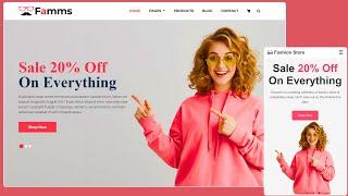 Creating a Responsive E-commerce website Using HTML CSS And JavaScript