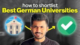 How to SHORTLIST Universities for Germany | Fees-Language-Eligibility