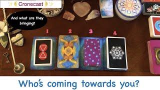 Who's coming towards me?  And what are they bringing?  Tarot Pick a Card