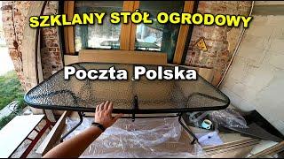 STÓŁ OGRODOWY 140x80, SZKŁO, TARAS. REMONT STAREGO DOMU