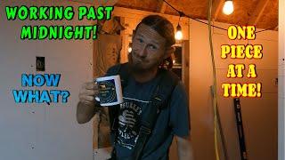 RUNNING OUT OF DRYWALL | drywall work, couple builds, tiny house, homesteading, off-grid, rv life|