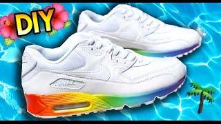 How To: Rainbow Your Shoes Using Fading Techniques | Air Max 90 Custom Tutorial